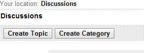 Discussion Creation buttons